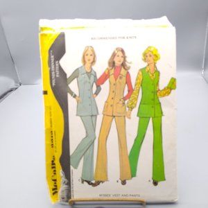 UNCUT Vintage Sewing PATTERN McCalls 3313, Pounds Thinner Easy Misses 1972 Vest
